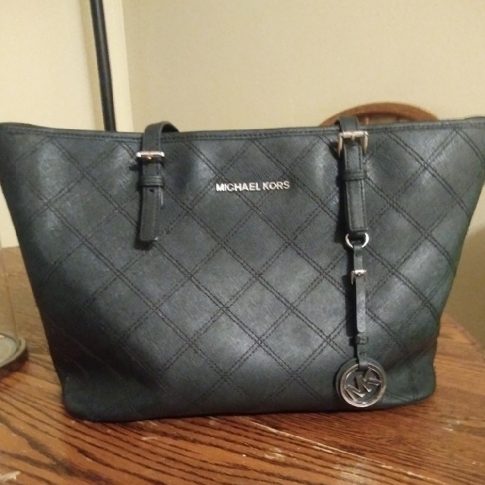 Michael Kors Stitch Black Logo Tote bag